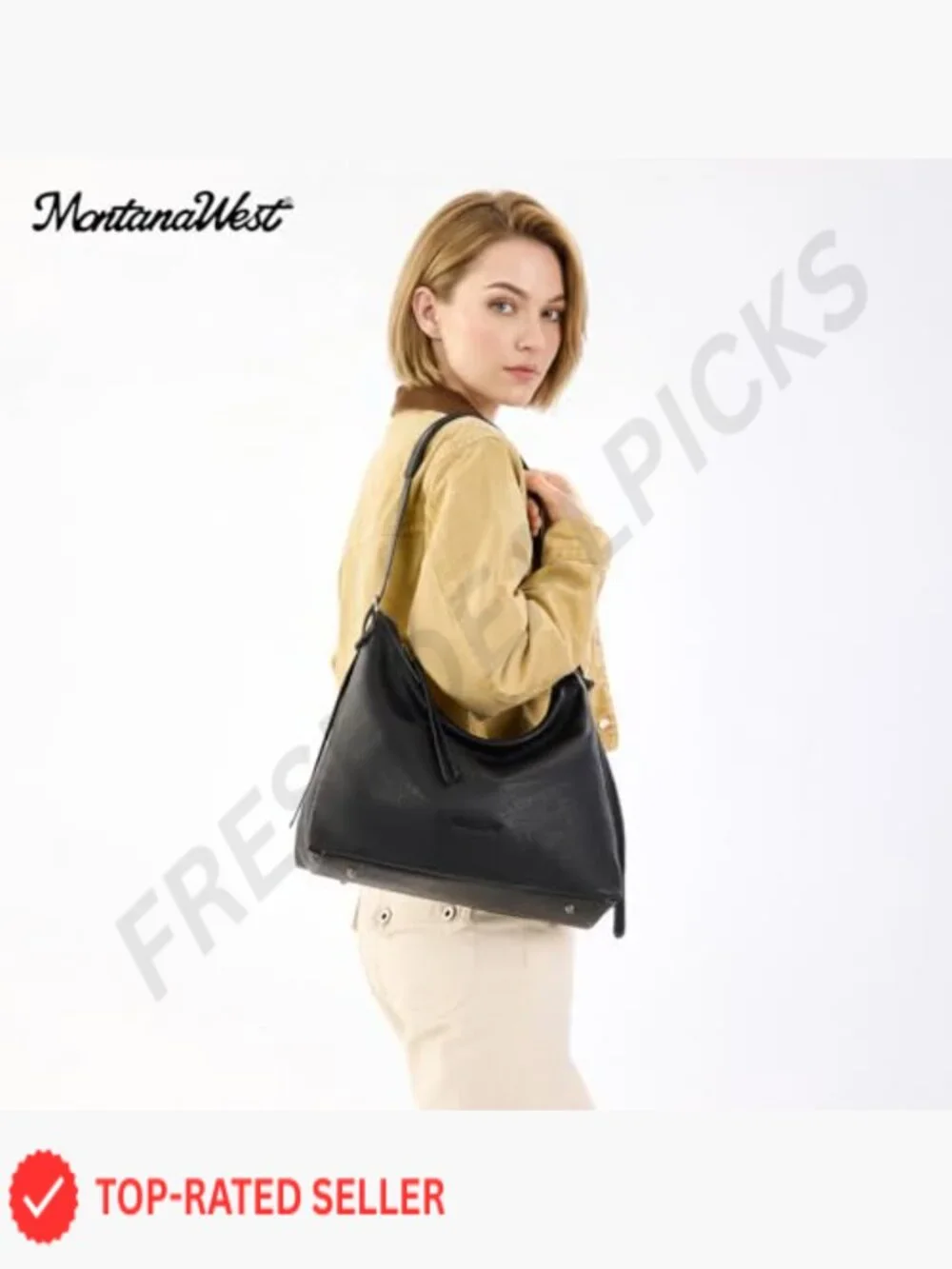 Large Slouchy Hobo Shoulder Handbag Ultra Soft Vegan Leather Crossbody Purse